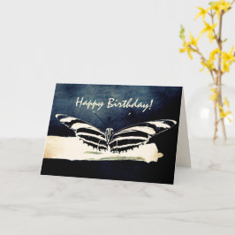 Butterfly Custom Happy Birthday Kaart