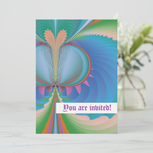 Butterfly Custom uitnodiging (Staand voorkant)