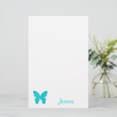 Butterfly Cute Personalized Girly Name Briefpapier (Staand voorkant)