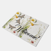  Butterfly Daffodil Flowers Welkom Doormat Deurmat (Schuin)