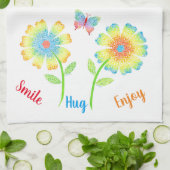 Butterfly & Daisies Dish Towel Theedoek (Gevouwen)