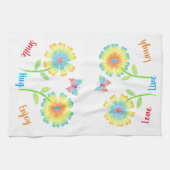 Butterfly & Daisies Dish Towel Theedoek (Horizontaal)