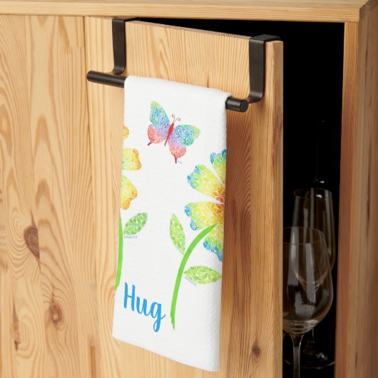 Butterfly & Daisies Dish Towel Theedoek (Derde Gevouwen)