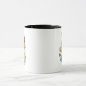 Butterfly Daisy Two-Tone Personalized Mug Mok (Midden)