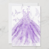 Butterfly Dance Paars Dress Vrijgezellenfeest Kaart (Achterkant)