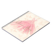 Butterfly Dance Peach Sparkle Dress Droom Groot Notitieboek (Linkerzijde)