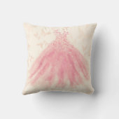 Butterfly Dance Peach Sparkle Dress Kussen (Achterkant)