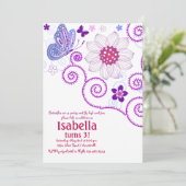Butterfly Dance Uitnodiging (Staand voorkant)