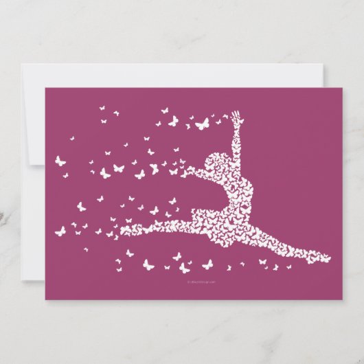 Butterfly Dancer- overweging of partijuitnodiging Kaart (Voorkant)