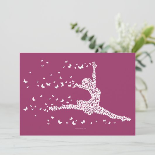 Butterfly Dancer- overweging of partijuitnodiging Kaart (Staand voorkant)