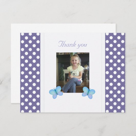 Butterfly: Dank u Briefkaart (Voorkant / Achterkant)