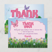 Butterfly Dank u kaarten (Voorkant / Achterkant)