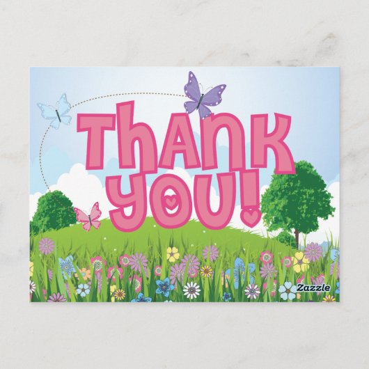 Butterfly Dank u kaarten (Achterkant)