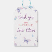 Butterfly Dank u Label dat vlotter wordt gemaakt d Cadeaulabel (Voorkant)