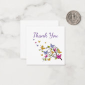 Butterfly dank u notiecard notitiekaartje (Voorkant / Achterkant in situ)