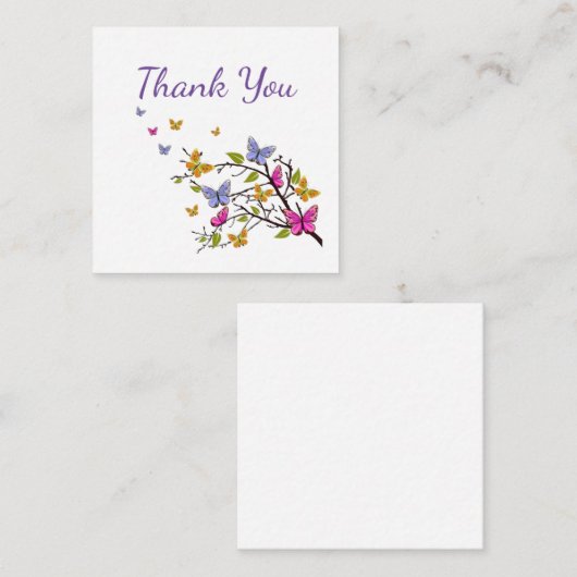 Butterfly dank u notiecard notitiekaartje (Voorkant / Achterkant)