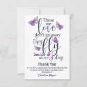 Butterfly Dank u voor het schimmelbegrip Bedankkaart (Voorkant)