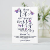 Butterfly Dank u voor het schimmelbegrip Bedankkaart (Staand voorkant)