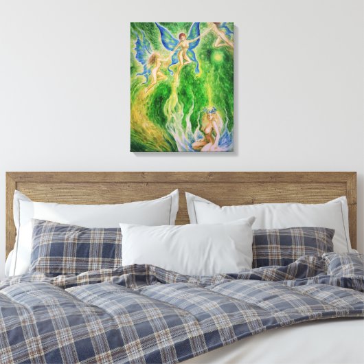 Butterfly dans canvas afdruk (Insitu (Slaapkamer))