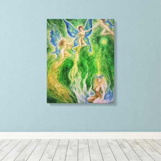 Butterfly dans canvas afdruk (Insitu (Houten vloer))