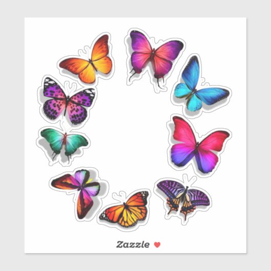 Butterfly Decorative Custom-Cut-sticker Sticker (Vel)