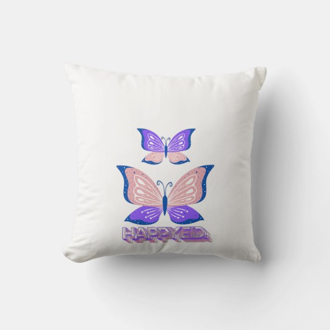 Butterfly Decorative Pillow – Soft and Elegant Hom Kussen (Voorkant)