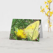 Butterfly - Denken aan jou Kaart (Gele Bloem)