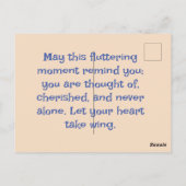 Butterfly Denken aan U Gepersonaliseerd Briefkaart (Achterkant)