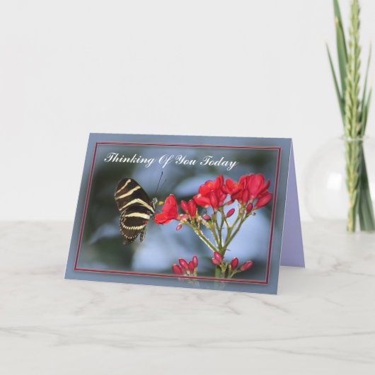 Butterfly denkt aan je Kaart (Voorkant)