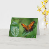 Butterfly denkt aan jou! kaart (Gele Bloem)