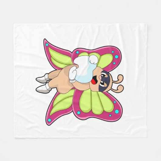 Butterfly Dentist Teeth Fleece Deken (Voorkant (Horizontaal))