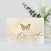 Butterfly Design Cadeaubon (Staand voorkant)