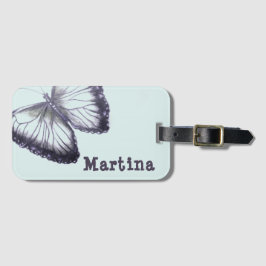 Butterfly Design Custom Name Bagagelabel