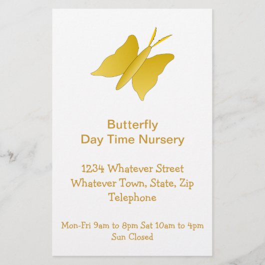 Butterfly Design Daytime Nursery Flyer (Voorkant)