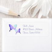 Butterfly Design Retouradres Mailing Label (Insitu)
