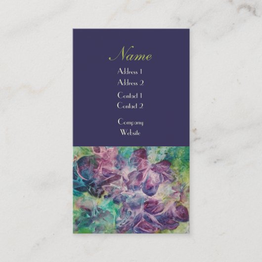 Butterfly Designer Corporate Profile Cards Paars Visitekaartje (Voorkant)