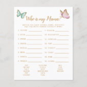 Butterfly die mijn Baby shower-spel is (Voorkant)