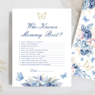 Butterfly die weet mama beste Baby shower spel