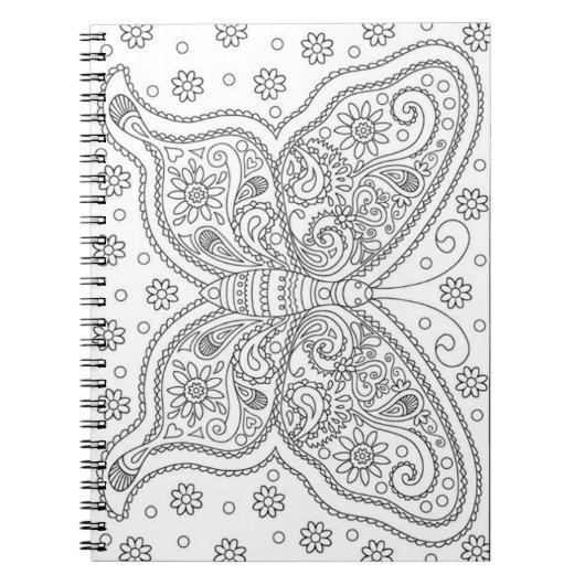 Butterfly Doe het zelf Kleurpagina Notitieboek (Voorkant)