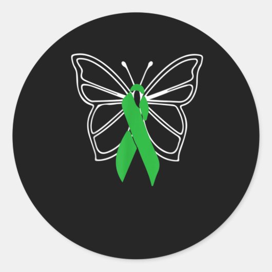Butterfly Donate Life Organ Donor Ronde Sticker (Voorkant)