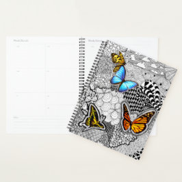 Butterfly Doodle Art Collage Planner