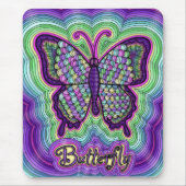 Butterfly Doodle Mousepad Muismat (Voorkant)