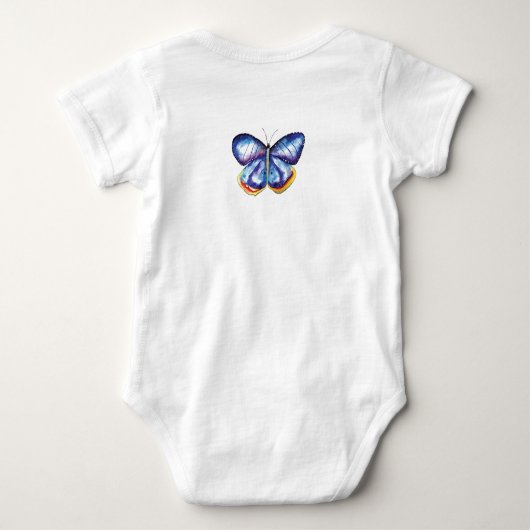 Butterfly Drawing Baby Jersey Bodysuit (Achterkant)