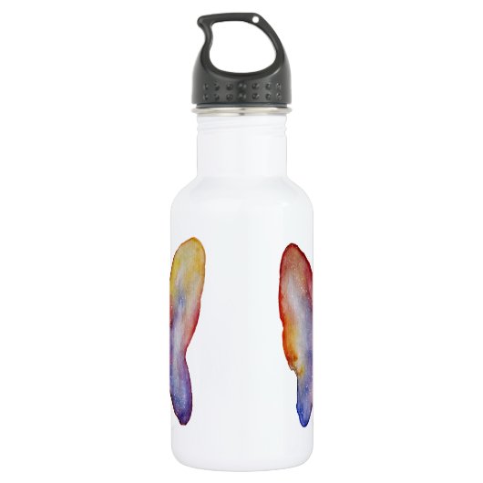 Butterfly Drawing Water Bottle (532 ml), wit Waterfles (Achterkant)