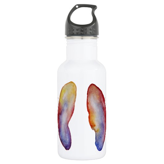 Butterfly Drawing Water Bottle (532 ml), wit Waterfles (Voorkant)