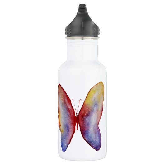 Butterfly Drawing Water Bottle (532 ml), wit Waterfles (Rechts)