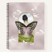 Butterfly Dream Fantasy Collage met Monogram Notitieboek (Voorkant)