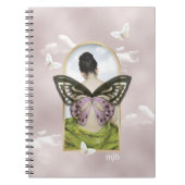 Butterfly Dream Fantasy Collage met Monogram Notitieboek (Voorkant)