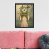 Butterfly Dream Lijst Canvas Kunstdruk Afdruk (Insitu (Woonkamer))
