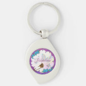 Butterfly Dream Scene Jeweled NAME Sleutelhanger (Voorkant)